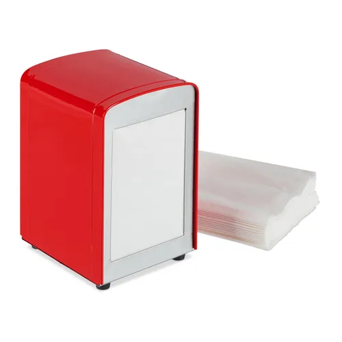 Serviettenspender Serviettenhalter Tischspender Gastro Serviettenbox rot