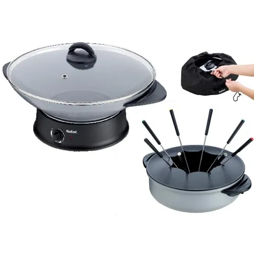 TEFAL WK302013 Wok Fondue Compact von Tefal