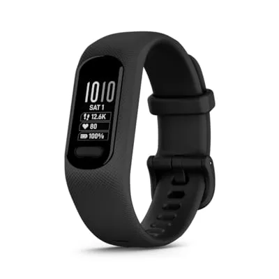 GARMIN vivosmart 5 L - Fitnesstracker schwarz, Gesundheitsassistent mit OLED-Display, wasserdicht und 7 Tage Akkulaufzeit