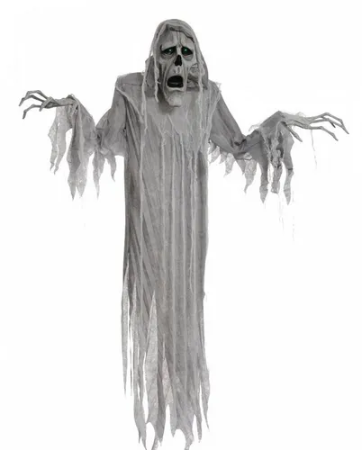 Sprechende Geister Phantom Halloween Figur 180cm mit Sound & Lichteffekt - Sonstige Dekoartikel für Halloween, beeindruckende 180cm große Figur mit grün leuchtenden Augen und Soundeffekten für schaurige Stimmung!