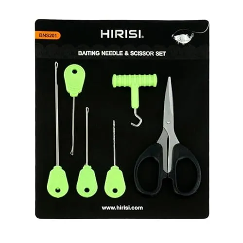 Hirisi Tackle Angelschere, Knotenwerkzeug mit Ködernadel, Zange