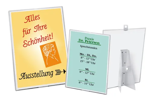 Produktbild Plakatständer, aus glasklarem PP, 320 x 450 mm (für A3)