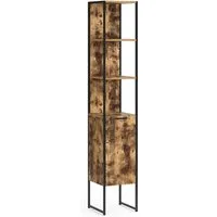 Produktbild Vicco Hochschrank Fyrk, Eiche rustikal/Schwarz, 33 x 185 cm