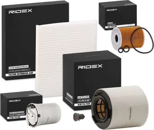 RIDEX Filterset Inspektionspaket Filtersatz für VW Polo Schrägheck (6R1, 6C1) für SKODA Fabia II Schrägheck (542) Fabia II Combi (545) für SEAT