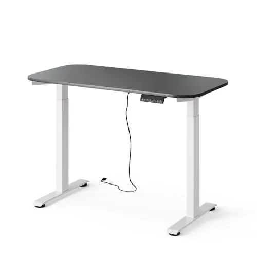 Vicco Höhenverstellbarer Elektrischer Schreibtisch Elevate – Flexibel und Ergonomisch - Der höhenverstellbare Schreibtisch mit 2 Motoren bietet eine Tragkraft von 100 kg und passt sich mühelos Ihren Bedürfnissen an. Genießen Sie ergonomisches Arbeiten mit USB und USB-C Anschluss. Ideal für produktives Arbeiten!