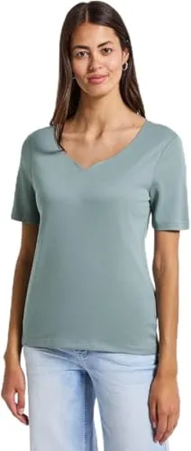 Street One T-Shirt mit Herzausschnitt Arona Blue 38 von Street One