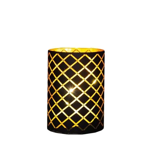 Coen Bakker LED Dekobeleuchtung Stimmungsbeleuchtung für Innen verschiedene Designs 3AA, Farbe:Schwarz Rauten