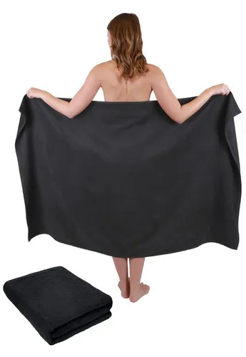 Betz Badetücher XXL Set DRESDEN - 2 Stück 100 x 160 cm - Hochwertiges Badetuch Set DRESDEN, XXL 100% Baumwolle, 400g/m², flauschig weich, waschbar bis 60°C, inkl. 2 Handtuchaufhänger, ideal für Sauna und Bad.