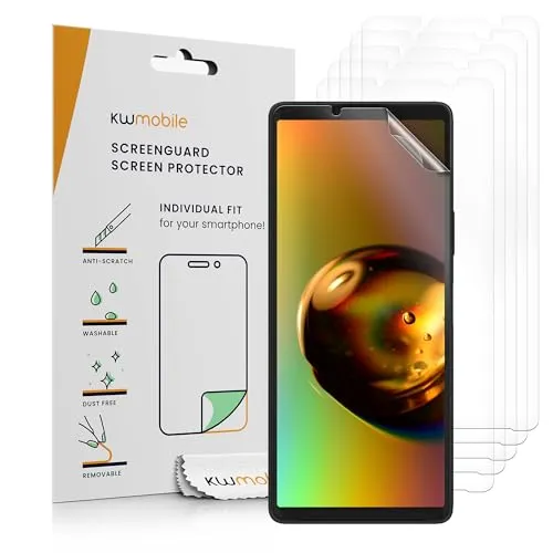 kwmobile 6X Displayschutzfolie kompatibel mit Sony Xperia 10 VI Folie - klare Schutzfolien Set in transparent