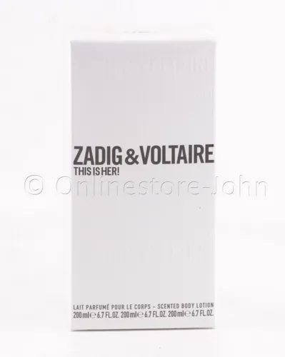Zadig & Voltaire This is Her! Körperlotion 200 ml - Ganzkörperpflege mit verführerischem Duft, spendet intensive Feuchtigkeit und sorgt für ein samtweiches Hautgefühl.