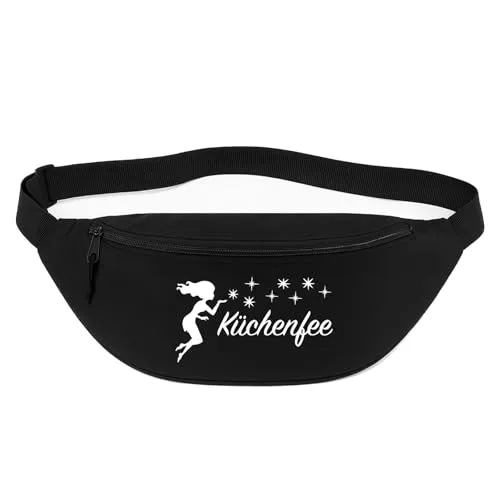 Huuraa Bauchtasche Küchenfee Sternenstaub Geschenk 2,5 Liter Black Crossbody Bag Küchenfee Geschenkidee