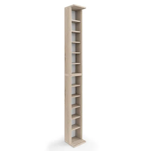 Vicco CD-Regal für Blu-ray Aufbewahrung - CD- & DVD-Ständer mit 12 höhenverstellbaren Regalen, ideal für Musikliebhaber und platzsparend mit pflegeleichter Spanplatte in Sonoma-Optik.