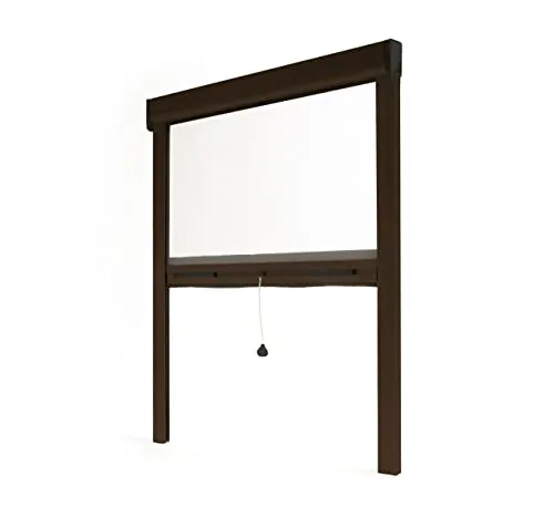 Avosdim Insektenschutzrollo Fenster & Tür Aluminium 150cm x 160cm Braun