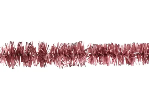 Creativery Girlanden, Weihnachtsgirlande Lametta 2cm x 3m Hellrosa