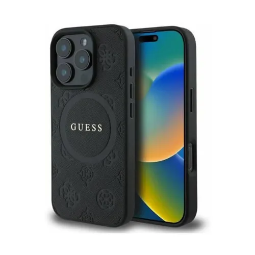 GUESS Apple iPhone 16 Pro Saffiano Peony Hardcase von GUESS