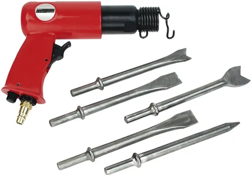 BRÜDER MANNESMANN Druckluft-Meißelhammer mit 5 Meisseln