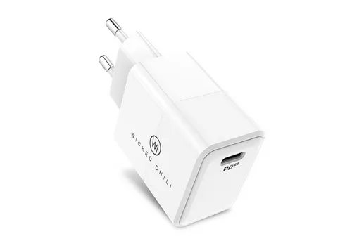 Wicked Chili 20W USB-C Netzteil mit Power Delivery Fast Charge Steckernetzteil (USB-C PD 3.0 Schnellladegerät für iPhone 15 / 14 / 13 / 12)