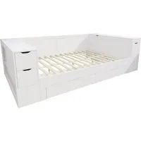 okwish Kinderbett 140x190cm mit Schubladen und Stauraum in Weiß