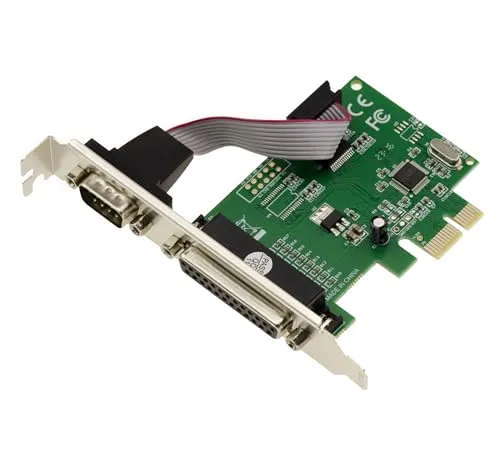 KALEA-INFORMATIQUE PCI Express PCIe-Controller-Karte Combo 1 serieller Port COM RS232 DB9 und 1 paralleler Port LPT DB25 mit Chipsatz WCH382L.