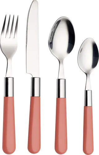Echtwerk Bistro Besteck-Set 16TLG Essbesteck, Farbe:Rosa