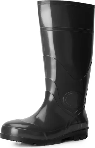 Ladeheid Herren PVC Gummistiefel LA-914 (Schwarz, 46) - Robuste Gummistiefel aus PVC, wasserdicht und rutschfest. Ideal für Gartenarbeit oder Stadtspaziergänge. In der EU hergestellt, langlebig und leicht zu reinigen.