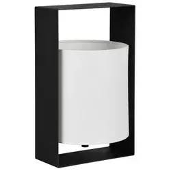 Xxxl Tischleuchte, Schwarz & Weiß, Metall & Textil - Elegante Tischleuchte in Schwarz und Weiß, 16x15x27 cm, mit praktischem Schnurschalter – ideal für stilvolle Akzente in jedem Raum.