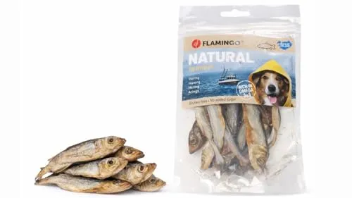 Leckerli Hund – Hering Snack – 60g – Natürliche Belohnung mit Taurin & Omega 3 – Flamingo