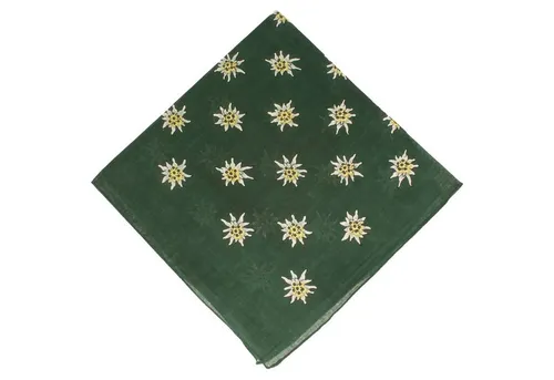 Breiter Nickituch, Tracht aus Baumwolle mit Edelweiß