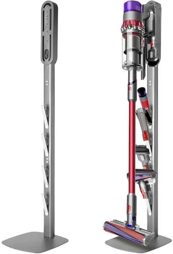 JUPELI Staubsauger Ständer für Dyson V16/V15/V12 und mehr | Stabiler Metall-Sockel ohne Bohren
