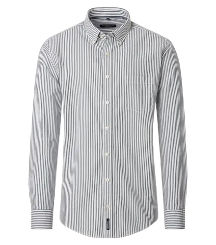CASAMODA Langarmhemd 454487700 Casual Fit Button-Down - Stylisches Freizeithemd mit modernem Streifenmuster, aus 100% Baumwolle für höchsten Tragekomfort. Ideal für modebewusste Männer und vielseitig kombinierbar. Perfekte Ergänzung für jeden Freizeitlook.