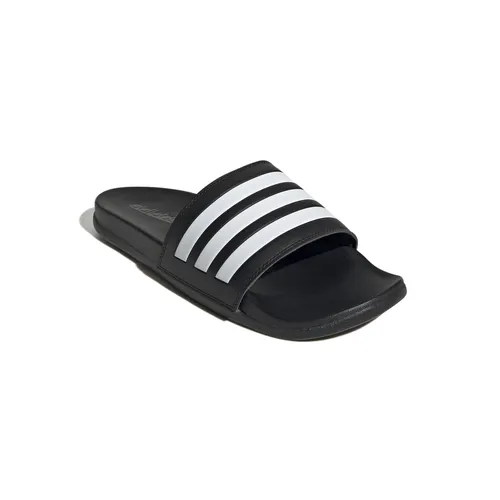 adidas Unisex Adilette Comfort Slides, Core Black / Cloud White, 47 EU - Dusch- & Badeschuhe für Herren mit regulärer Passform und leichtem Dämpfungskomfort für ultimativen Tragekomfort bei jedem Schritt.