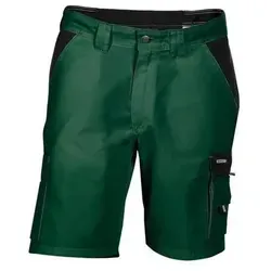 Roma Zweifarbige Arbeitsshorts in Flaschengrün/Schwarz - Größe 48 - Arbeits- & Schutzkleidung mit 2 Schubtaschen, verstellbarer Rückenelastik und geprüft nach OEKO-TEX® Standard 100 für schadstofffreie Sicherheit.