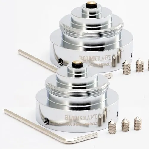 BLUMKRAFT Packung mit 2 Heizkörperadaptern Kompatibel mit Danfoss RAV 34 mm auf M30 x 1,5 für Thermostat/Thermostatkopf M30 x 1,5 männlich