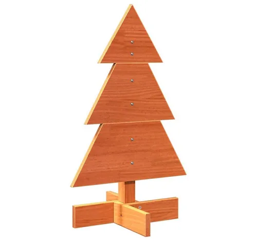 vidaXL Künstlicher Weihnachtsbaum Weihnachtsbaum zum Schmücken Wachsbraun 60 cm Massivholz Kiefer