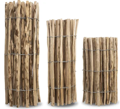 MC.Sammler Staketenzaun aus Haselnuss - 50-150 cm Höhe, 5/10 Meter Länge - Dekorative Zäune für Garten & Naturfreunde! Der handgespaltene Haselnusszaun ist witterungsbeständig, langlebig und ideal zur Abgrenzung von Beeten oder als Klettergerüst.