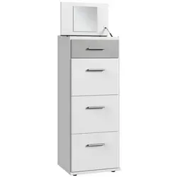 Carryhome Kommode in Grau und Weiß in grau von DeinBett