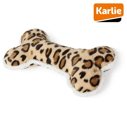 Karlie Plüsch-Hundespielzeug Knochen - Spielzeug Kuscheltier mit Quitschie