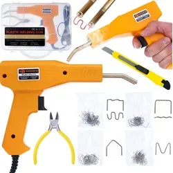 Kunststoffheftgerät im Etui + 200 Klammern