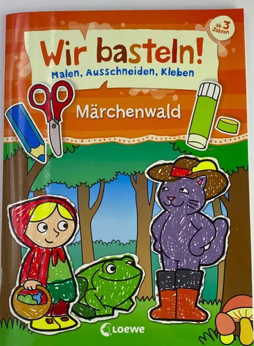 ❤️ Wir basteln - Loewe Mitmachbücher - Malen Ausschneiden Kleben ❤️