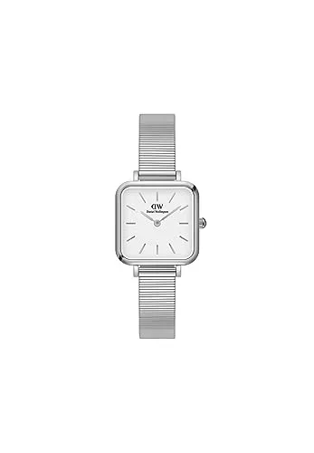 Daniel Wellington Quadro Uhr 22x22mm - Elegante Armbanduhr aus Edelstahl - Armbanduhren für Damen, stilvoll und langlebig aus poliertem Edelstahl 316L, mit Japanischem Quarzwerk und bis 3ATM wasserdicht. Perfekt für jeden Anlass.