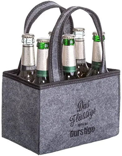 Brandsseller Herren Handtasche Flaschenkorb Flaschenträger Einkaufstasche Aufbewahrungstasche