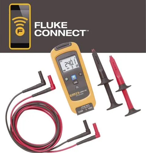 Fluke FLK-V3001 FC Hand-Multimeter digital - Digitales Multimeter für CAT III 1000 V, CAT IV 600 V mit Fluke Connect für drahtlose Messdatenübertragung und einfache Fehlersuche.