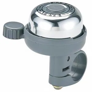 CATEYE Fahrradklingel PB-600 Super Mini Bell, silber, Glocke, Mini, Aluminium