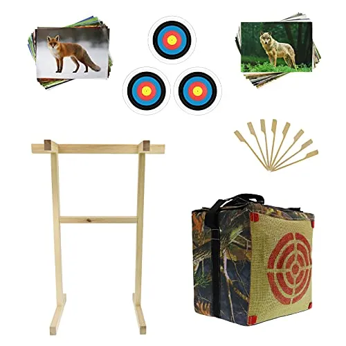 EinsteigerSet * Stronghold X60 - Zielscheibe für Armbrüste - inkl. Ständer und Auflagen, umfangreiches Set, Zubehör für Pfeil und Bogen