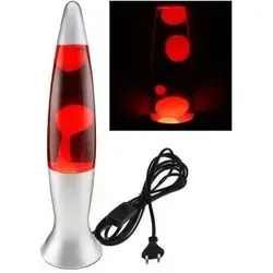 ChiliTec Lavalampe CTL-ROGE 40cm - Retro Leuchte in Rot und Gelb - Sonstiges Elektromaterial - Die trendige Lavalampe der 70er mit gelbem Wachs und roter Flüssigkeit sorgt für stimmungsvolle Atmosphäre und beruhigende Bewegungen.