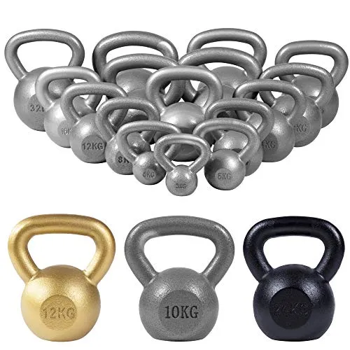 GORILLA SPORTS® Kettlebell - 2 bis 32 kg, Gusseisen, Bodenschonend, für Krafttraining - Entdecke die GORILLA SPORTS Kettlebell aus robustem Gusseisen in 17 Gewichtsklassen. Ideal für effektives Ganzkörpertraining und vielseitige Übungen – perfekt für Fitnessliebhaber und alle Trainingslevel.