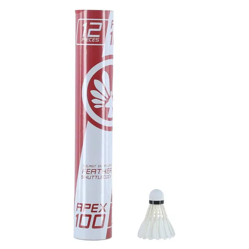 OLIVER BadmintonbĂ¤lle Apex 100 Premium-Naturfeder weiss Dose 12er