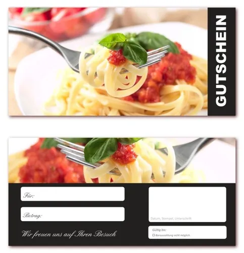 Geschenkgutscheine (Nudeln-617) Gastronomie Gutscheine Pizzeria Restaurant 50