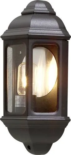 Konstsmide Cagliari 7011-750 Wandleuchte - Elegante Außenlampe aus matt-schwarzem, lackiertem Aluminium mit klarem Glas. IP43 Schutz macht sie ideal für den Außenbereich und verleiht Ihrer Fassade einen stilvollen Flair.