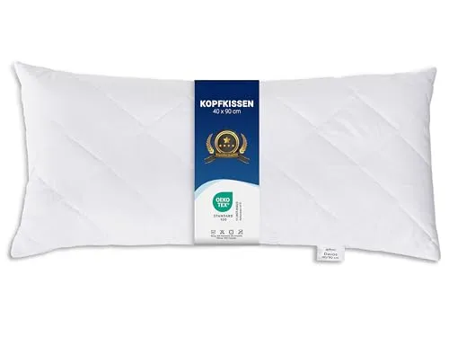 ZOLLNER 5er Set Kopfkissen - 40x90 cm - mit Reißverschluss – Individuell anpassbare Füllung aus Synthetikfasern - bis 95°C waschbar - Bezug aus Baumwollmischung - Hotelqualität